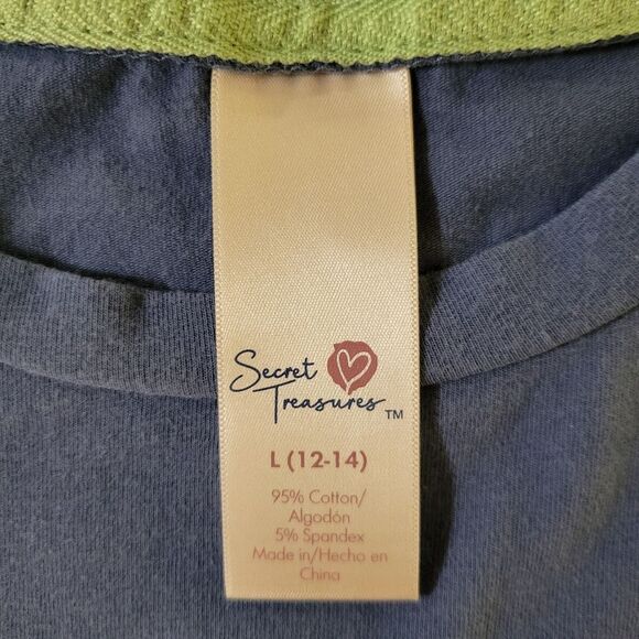 Secret Treasures Womens Blue Short Sleeve Top - Picture 6 of 13